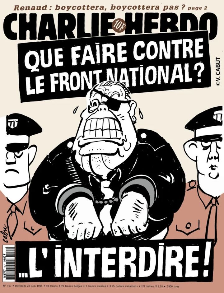 Un dessin de Cabu en une de "Charlie Hebdo" en juin 1995. (CHARLIE HEBDO)