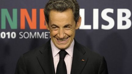 Nicolas Sarkozy au sommet de l'Otan à Lisbonne, le 19 novembre 2010. (AFP - Miguel Riopa)