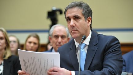 Michael Cohen,&nbsp;mercredi 27 février 2019, lors d'une audition publique devant le Congrès américain, à Washington (Etats-Unis).&nbsp; (MANDEL NGAN / AFP)