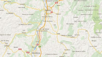 Les faits se sont déroulés samedi 4 juin 2016&nbsp;quand le car traversait dans le sens sud-nord le tronçon situé sur la commune de Saulce (Drôme (GOOGLE MAPS)