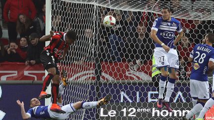 Plea ouvre le score face à Bastia. (VALERY HACHE / AFP)