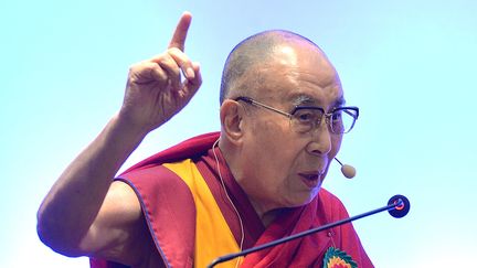 Le Dalai Lama , chef spirituel tibétain, à Bangalore (Inde). Photo d'illustration. (MANJUNATH KIRAN / AFP)