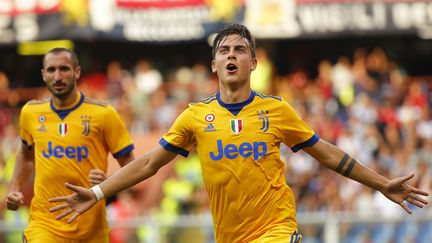 Paulo Dybala, auteur d'un triplé face au Genoa (MARCO BERTORELLO / AFP)