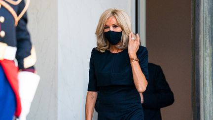 Brigitte Macron à l'Elysée, le 6 septembre 2021. (XOSE BOUZAS / HANS LUCAS / AFP)