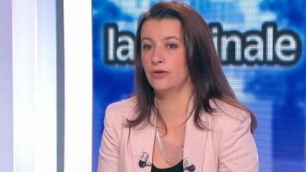 C&eacute;cile Duflot, &nbsp;secr&eacute;taire nationale d'Europe Ecologie Les Verts (EELV), le 16 novembre 2011 sur Canal+. (FTVi / CANAL+)