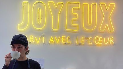 Au Café Joyeux, la plupart des salariés sont atteints de handicap. (FRANCEINFO / RADIOFRANCE)