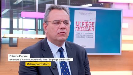 Invité de Stéphane Dépinoy dans ":l'éco", Frédéric Pierucci, ex cadre d'Alstom et auteur du livre "Le piège américain" est venu parler du rachat d'Alstom par l'américain Général Electric.