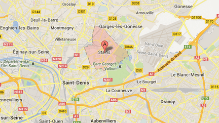 Les suspects ont &eacute;t&eacute; interpell&eacute;s &agrave; Stains (Seine-Saint-Denis), Trappes (Yvelines) et Roissy-en-Brie (Seine-et-Marne), lundi 24 juin 2013. ( GOOGLE MAPS / FRANCETV INFO )