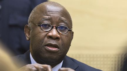 L'ancien pr&eacute;sident ivoirien Laurent Gbagbo devant la Cour p&eacute;nale internationale, le 19 f&eacute;vrier 2013 &agrave; La Haye (Pays-Bas). (MICHAEL KOOREN / AFP)