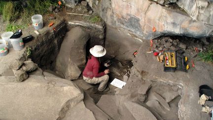 Les fouilles archéologiques de Cuncaicha (Pérou), à 4500 mètres d'altitude
 (Kurt Rademaker / AP Photo / Science / SIPA)