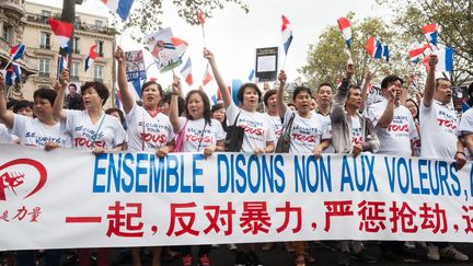  Manifestation, le 4 septembre 2016 à Paris, contre les actes de racisme et les agressions contre la communauté asiatique. (WILLIAM JOUBREL/WOSTOK PRESS / MAXPPP)