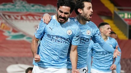 Double buteur à Anfield contre Liverpool dimanche 7 février, Ilkay Gundogan est devenu un serial marqueur depuis mi-décembre. (JON SUPER / POOL)