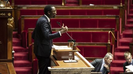 Le secrétaire d'Etat&nbsp;chargé de&nbsp;la Mer, Hervé Berville le 31 octobre 2022 à l'Assemblée. (GAUTHIER BEDRIGNANS / HANS LUCAS / AFP)