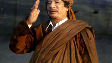 Mouammar Kadhafi, le 13 février 2011 à Tripoli (AFP / Mahmud Turkia)