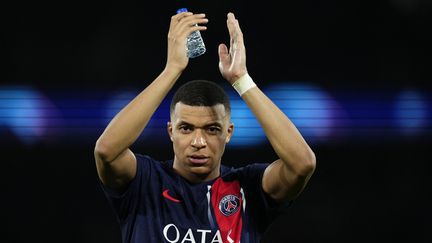 Kylian Mbappé après le huitième de finale de la Ligue des champions remporté par le PSG contre la Real Sociedad au Parc des Princes, le 14 février 2024. (JOSE BRETON / AFP)