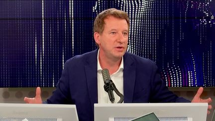 Yannick Jadot, candidat écologiste à la présidentielle, invité de franceinfo le 11 octobre 2021.
 (FRANCEINFO / RADIO FRANCE)