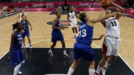 L'équipe de France féminine de basket face au Canada (SERGIO PEREZ / POOL)