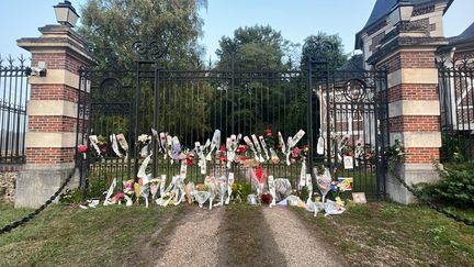 The final resting place of Alain Delon, in Douchy in Loiret, on August 18, 2024. (PHILIPPINE THIBAUDAULT / RADIO FRANCE)