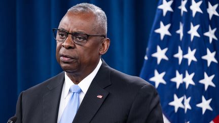 Lloyd Austin speaks during a news conference at the Pentagon in Washington, DC, on July 25, 2024. (SAUL LOEB / AFP)