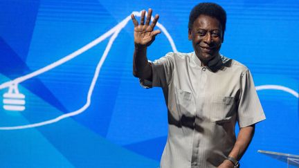 Le "Roi Pelé" lors de la cérémonie d'ouverture du championnat de foot de Rio de Janeiro, au Brésil, le 15 janvier 2018. (MAURO PIMENTEL / AFP)