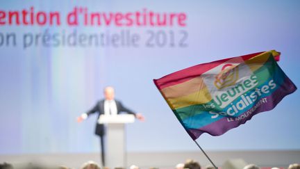 Le 22 octobre 2011, Paris. Lors de son investiture socialiste pour la course &agrave; la pr&eacute;sidentielle. (SAMUEL DIETZ / GETTY IMAGES)