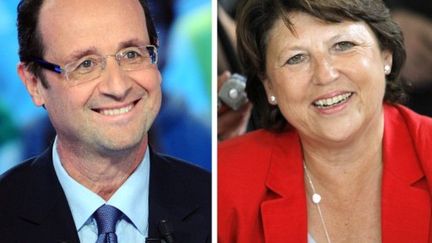 François Hollande et Martine Aubry (AFP)