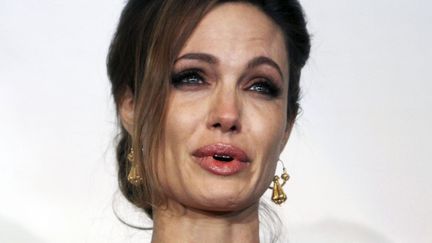 Non Angelina Jolie ne s'est pas fait plaquer par Brad Pitt. Son film "Au pays du sang et du miel" a juste re&ccedil;u un tr&egrave;s bon accueil &agrave; Sarajevo et &ccedil;a l'a toute retourn&eacute;e... (DADO RUVIC / REUTERS)