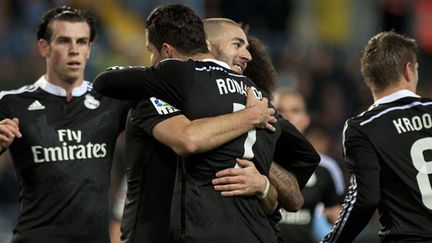 La joie de Benzema et Ronaldo (JORGE GUERRERO / AFP)