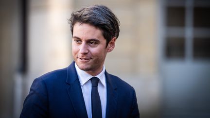 Le Premier ministre, Gabriel Attal, le 19 janvier 2024 à Matignon, à Paris. (XOSE BOUZAS / HANS LUCAS / AFP)