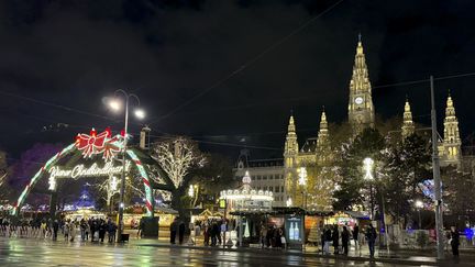 La mairie de Vienne, en Autriche, le 14 décembre 2023. (SALIHA SIMSIR KAZAK / ANADOLU / AFP)