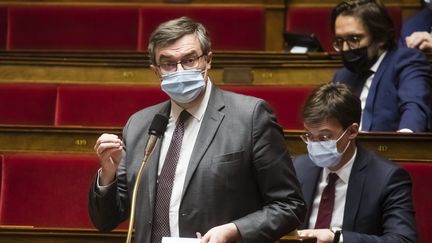 Rémy Rebeyrotte, député de la majorité présidentielle de&nbsp;Saône-et-Loire,&nbsp;le 15 avril 2021, à l'Assemblée nationale. (MAXPPP)