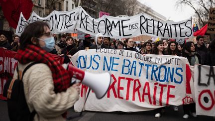 Manifestation contre la réforme des retraites à Paris, le 7 mars 2023. (ALEXIS SCIARD / MAXPPP)