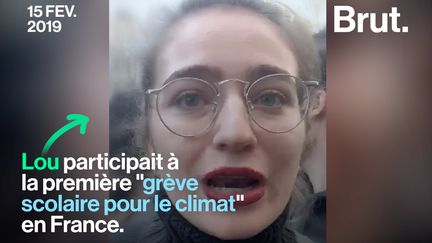 Ce vendredi 15 février, des Français se sont réunis pour la première fois aux "grèves scolaires pour le climat". Parmi eux, Lou, une étudiante engagée.