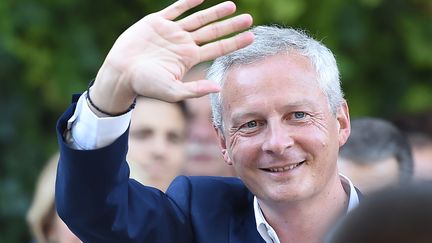 Bruno Le Maire en meeting le 24 août 2016 à Aigues-Mortes (SYLVAIN THOMAS / AFP)