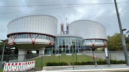 La Cour européenne des droits de l'homme, à Strasbourg, le 5 octobre 2021. (DURSUN AYDEMIR / ANADOLU AGENCY / AFP)