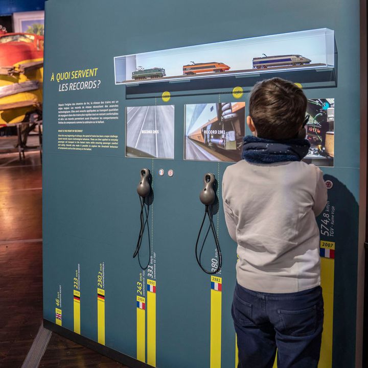 Exposition Grande vitesse ferrovaire à la Cité des sciences à Paris. (Universcience. Photo : E.Laurent)