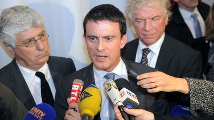 Le ministre de l'Int&eacute;rieur, Manuel Valls, &agrave; Brest (Finist&egrave;re), le 9 janvier 2014. (FRED TANNEAU / AFP)