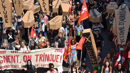 MAnifestation d'intermittents le 26 juin 2014 à Marseille
 (CITIZENSIDE/GERARD BOTTINO)