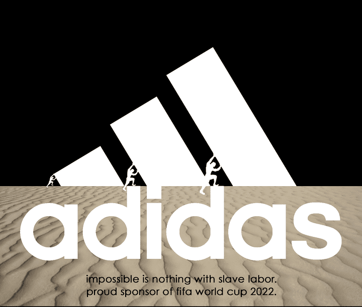 Le logo d'Adidas d&eacute;tourn&eacute; par les internautes. (IMGUR.COM)