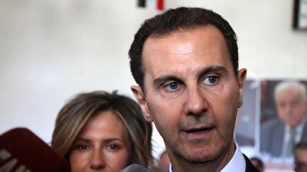 Bachar El Assad, président de la République de Syrie. (LOUAI BESHARA / AFP)