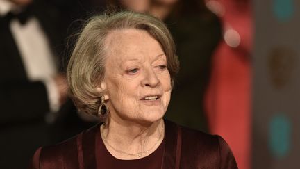 British actress Maggie Smith, in London, February 14, 2016. (NIKLAS HALLE'N / AFP)