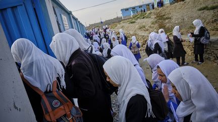 Afghan women return to class in Afghanistan, November 14, 2019. (GUILLAUME PINON / HANS LUCAS / AFP)