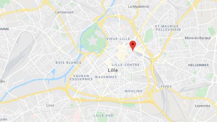 Carte de Lille&nbsp; (GOOGLE MAPS)