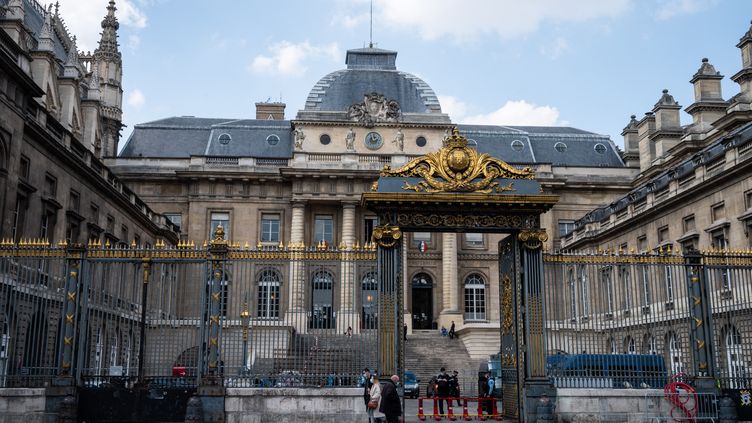 Le tribunal de Paris, le 20 avril 2021. (RICCARDO MILANI / HANS LUCAS / AFP)