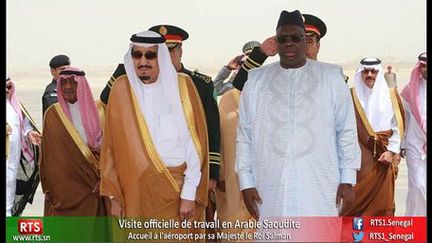 Visite officielle du président Sénégalais en Arabie saoudite  le 1er avril 2015 (copie d&#039;écran RTS)