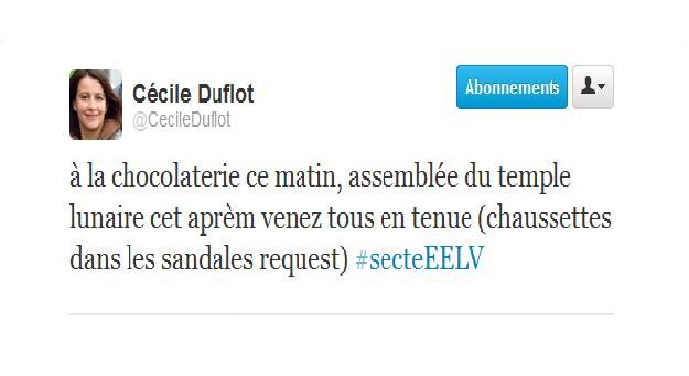 Tweet de Cécile Duflot (DR)