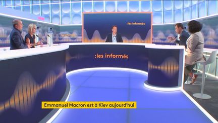 Le plateau des&nbsp;informés du matin du jeudi 16 juin 2022. (CAPTURE ECRAN / FRANCEINFO)