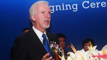 James Cameron en Chine pour un partenariat industriel sur la 3D, le 8 août 2012
 (Wei ta/AFP)