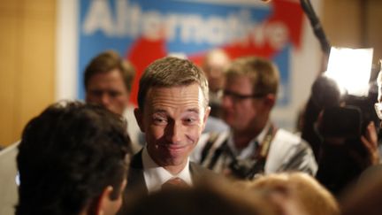 Bernd Lucke, t&ecirc;te de liste d'Alternative f&uuml;r Deutschland, le 22 septembre 2013 &agrave; Berlin (Allemagne). (PHILIPP GUELLAND / AFP)