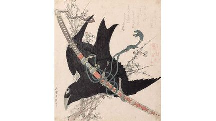 Katsushika Hokusai, Les quatre noms illustres: Le sabre &quot;Kogarasumaru&quot; des Minamoto, vers 1822
 (Museum of Asian Art Corfu, Greece. Photography by New Color Photographic Printing Co., Ltd)